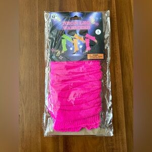 Halloween Neon Pink 80s Leg Warmers